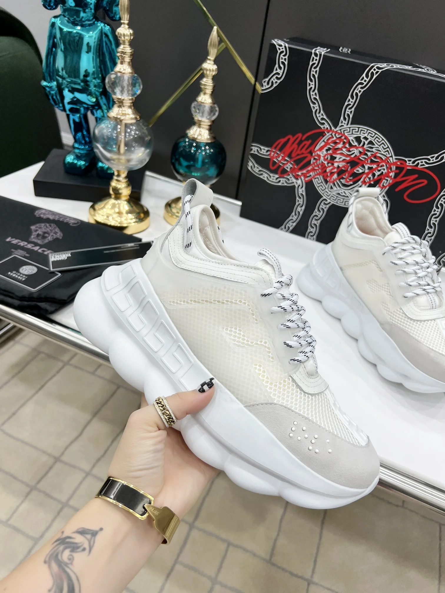 VERSACE Sneakers White EU35-46 B50202609111925 - Image 6