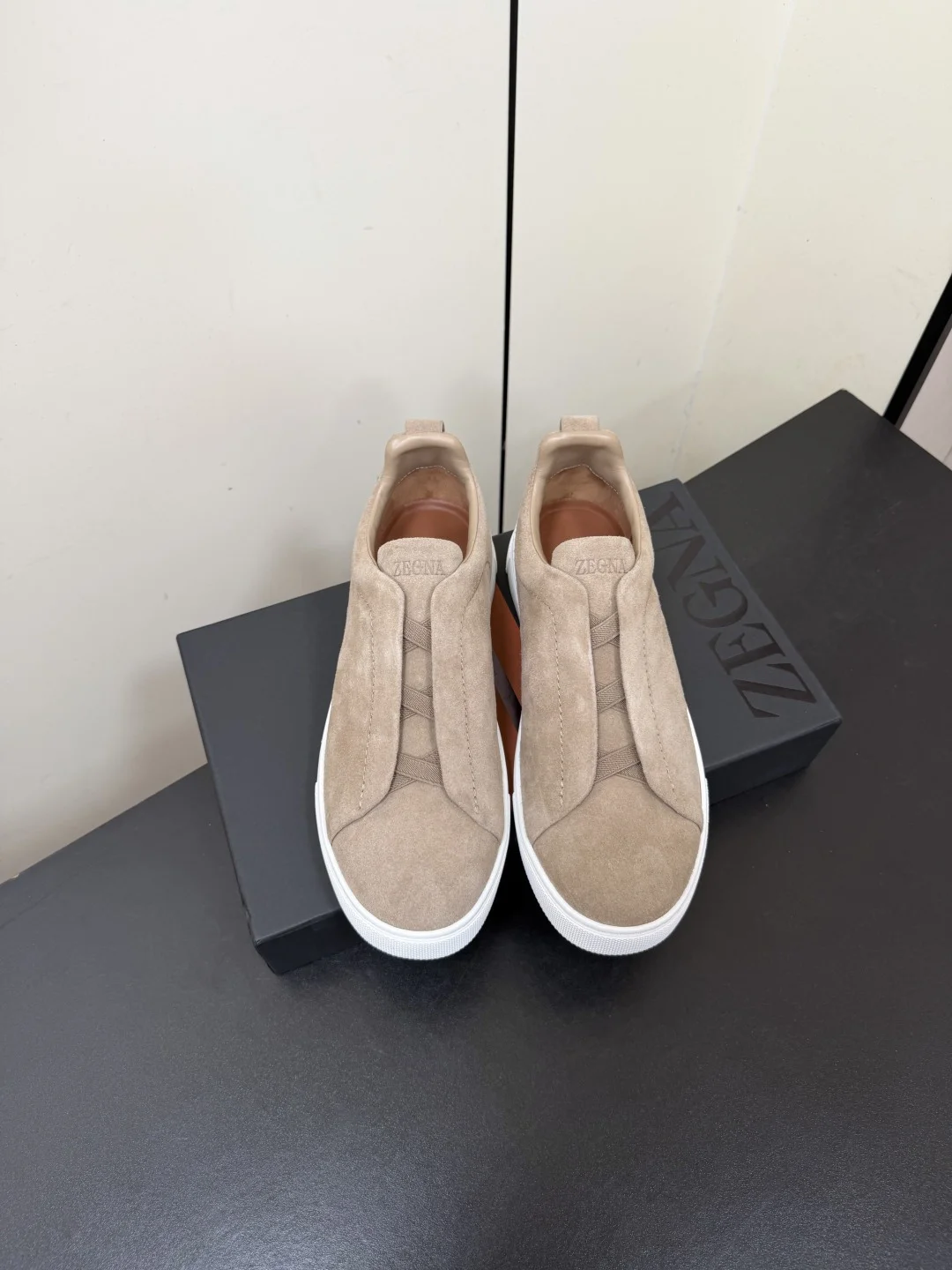 ZEGNA Loafers Calf Leather Beige-White EU39-46 C50202609110781