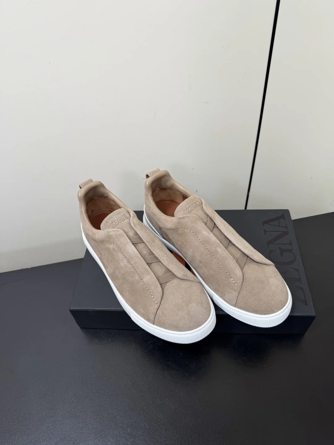 ZEGNA Loafers Calf Leather Beige-White EU39-46 C50202609110781 - Image 2