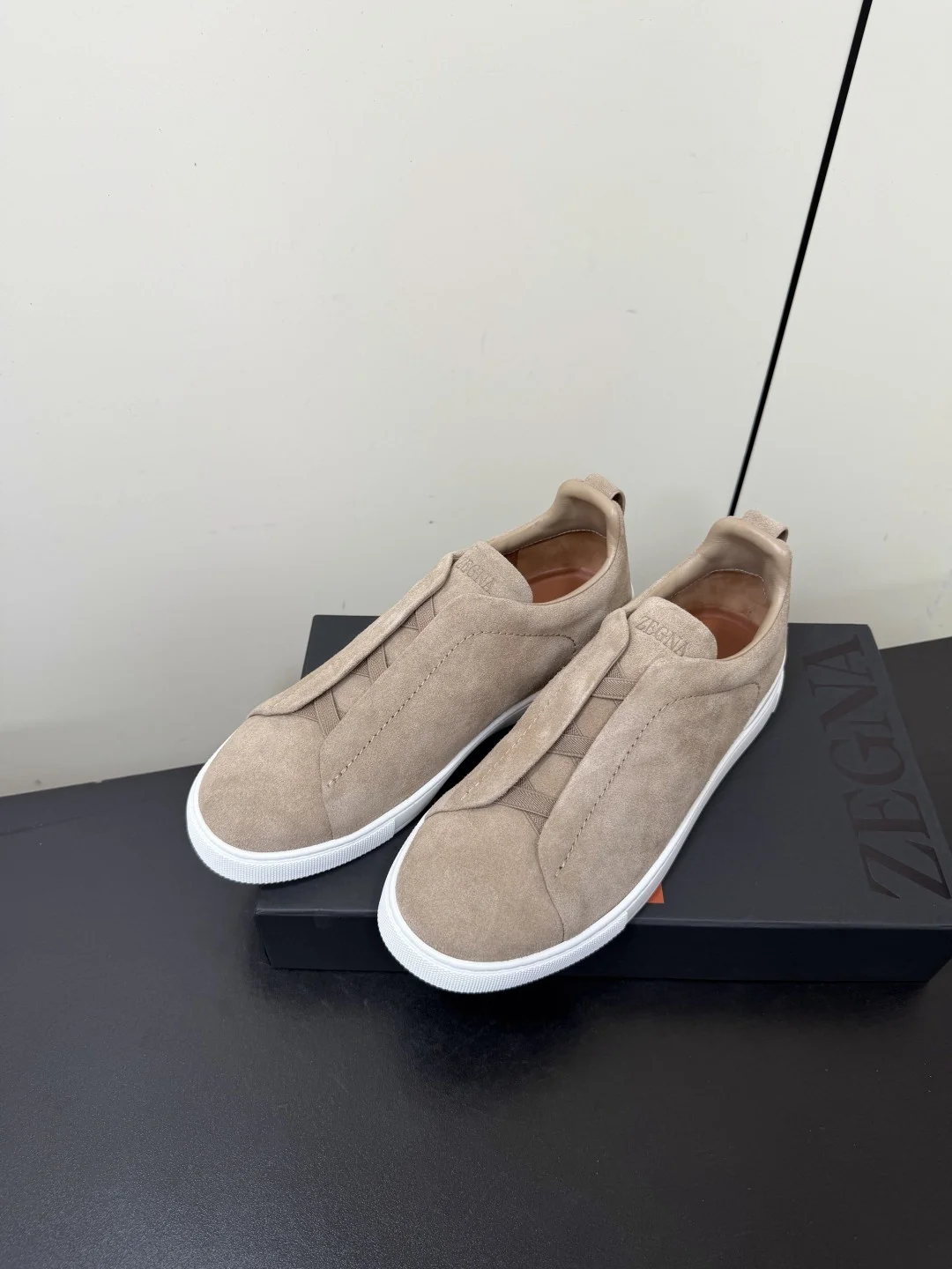 ZEGNA Loafers Calf Leather Beige-White EU39-46 C50202609110781 - Image 3