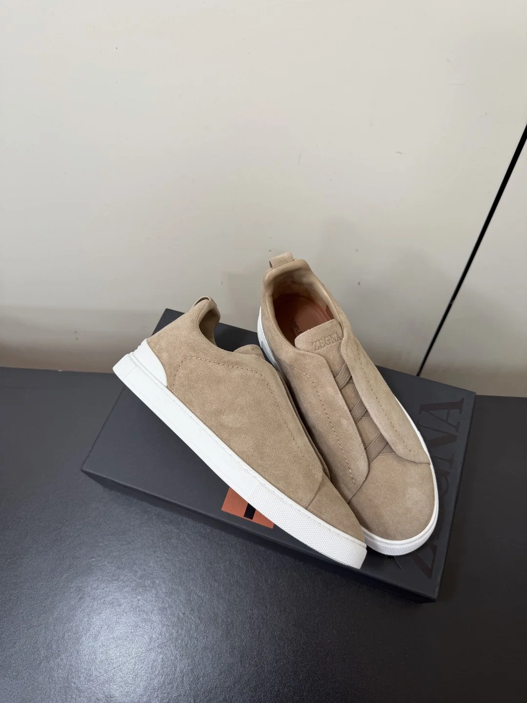 ZEGNA Loafers Calf Leather Beige-White EU39-46 C50202609110781 - Image 5