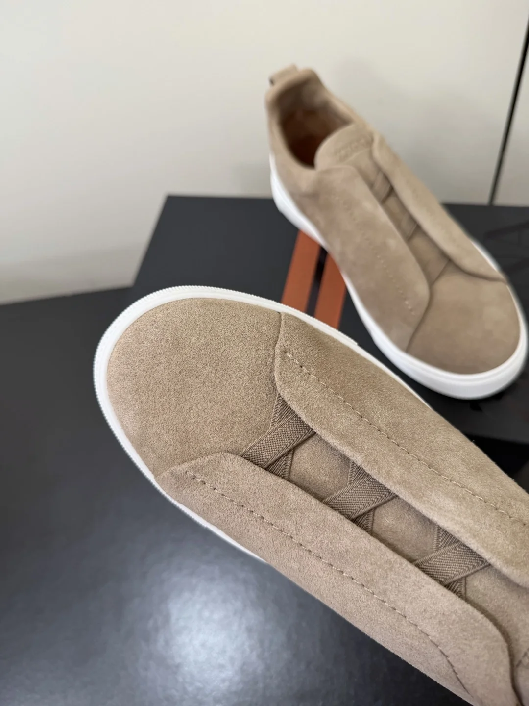 ZEGNA Loafers Calf Leather Beige-White EU39-46 C50202609110781 - Image 6