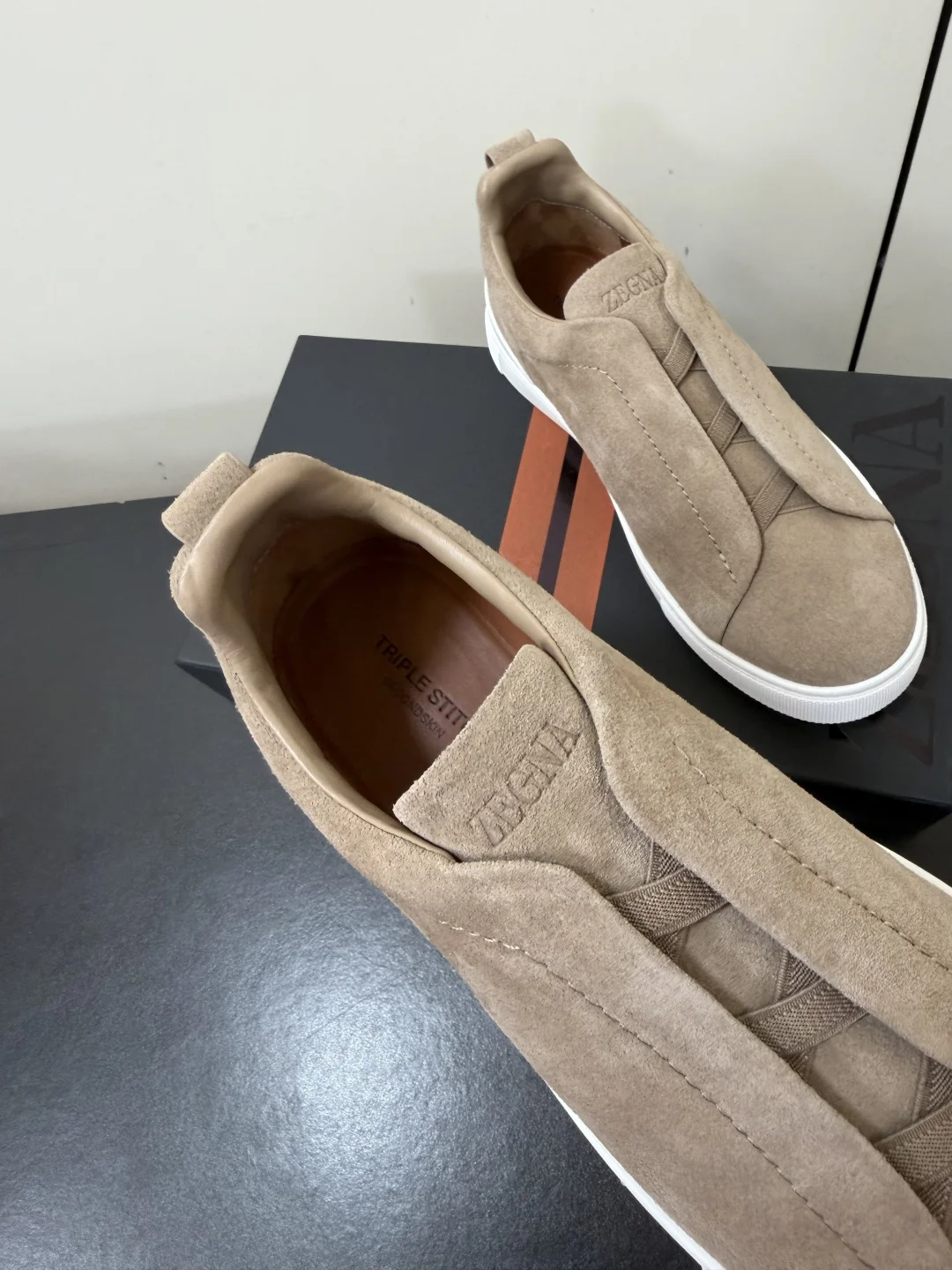 ZEGNA Loafers Calf Leather Beige-White EU39-46 C50202609110781 - Image 7