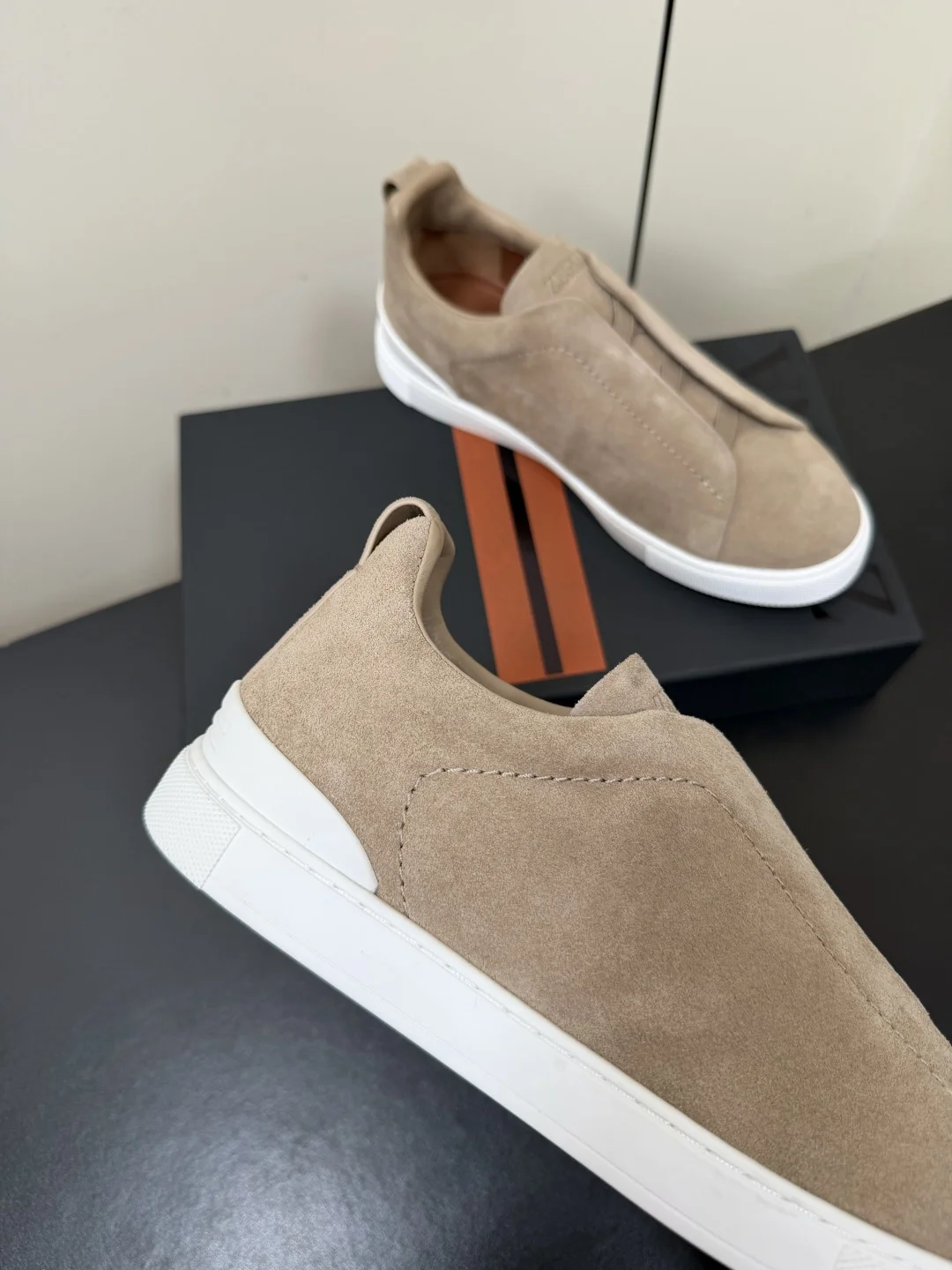 ZEGNA Loafers Calf Leather Beige-White EU39-46 C50202609110781 - Image 8