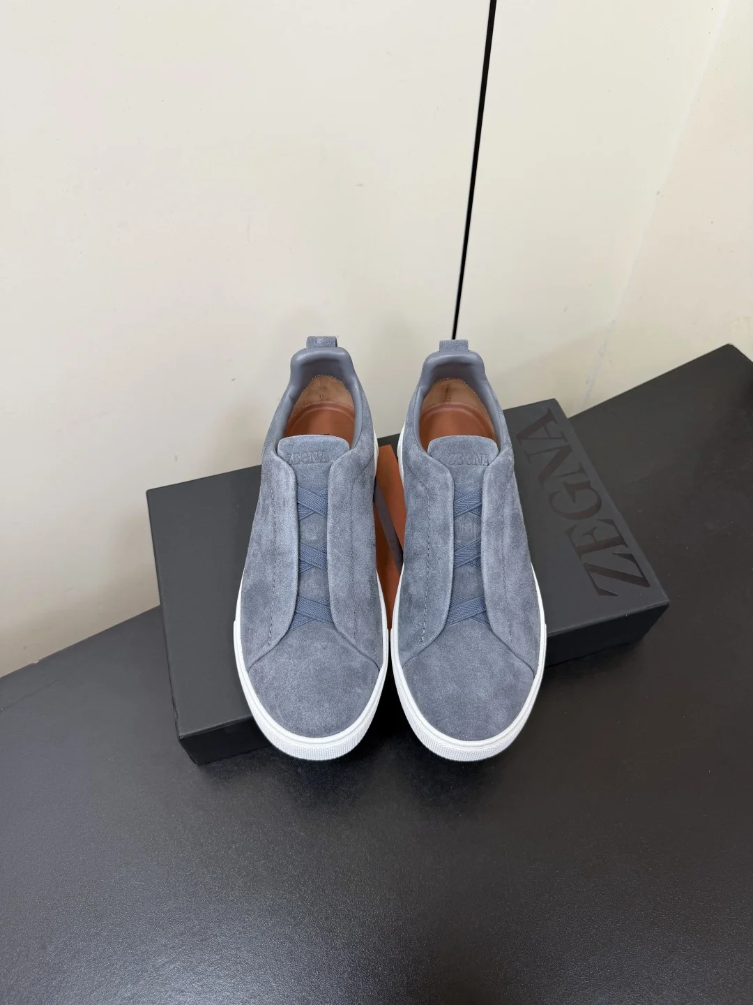 ZEGNA Loafers Calf Leather Grey-White EU39-46 C50202609110783