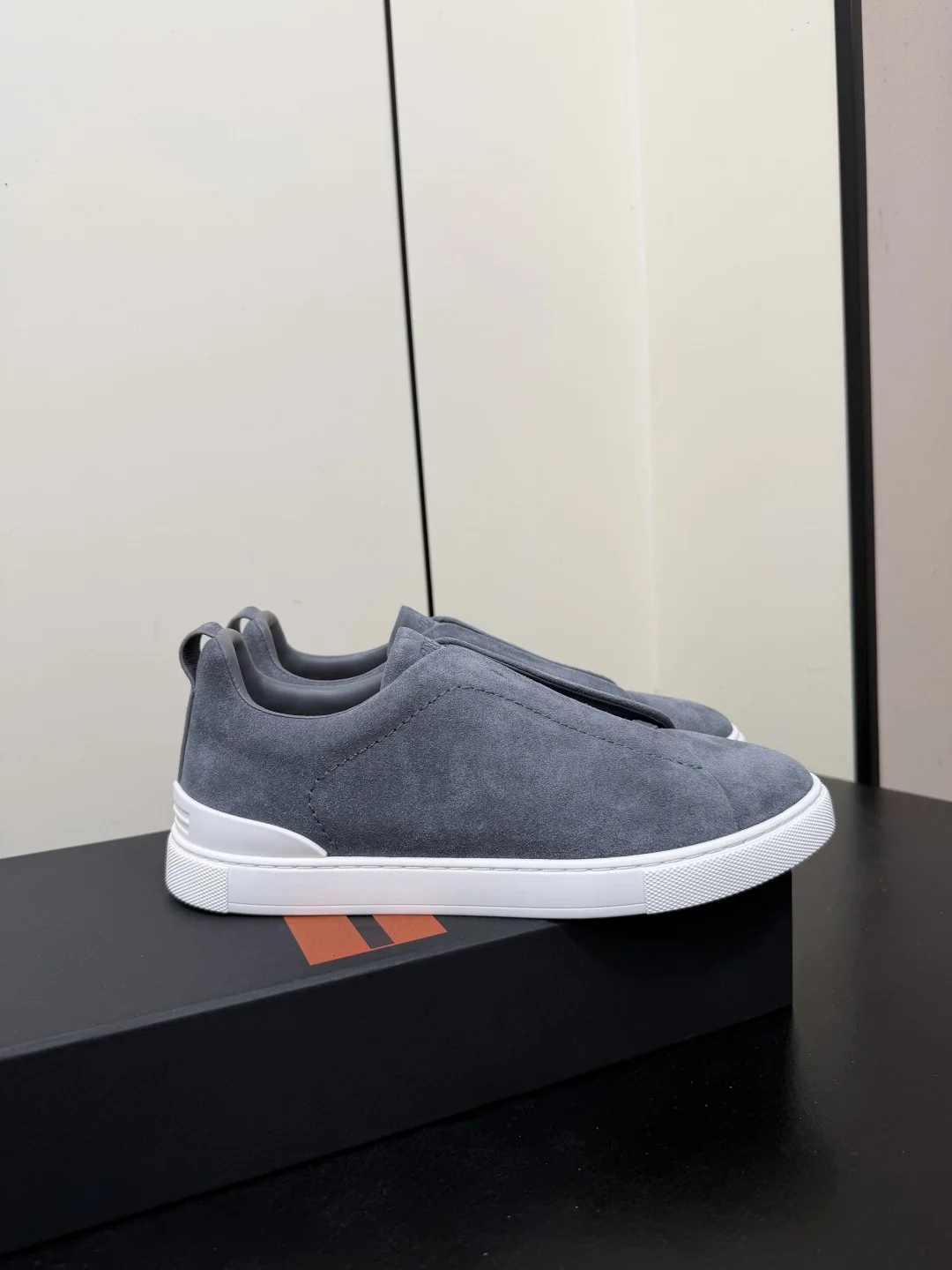 ZEGNA Loafers Calf Leather Grey-White EU39-46 C50202609110783 - Image 4