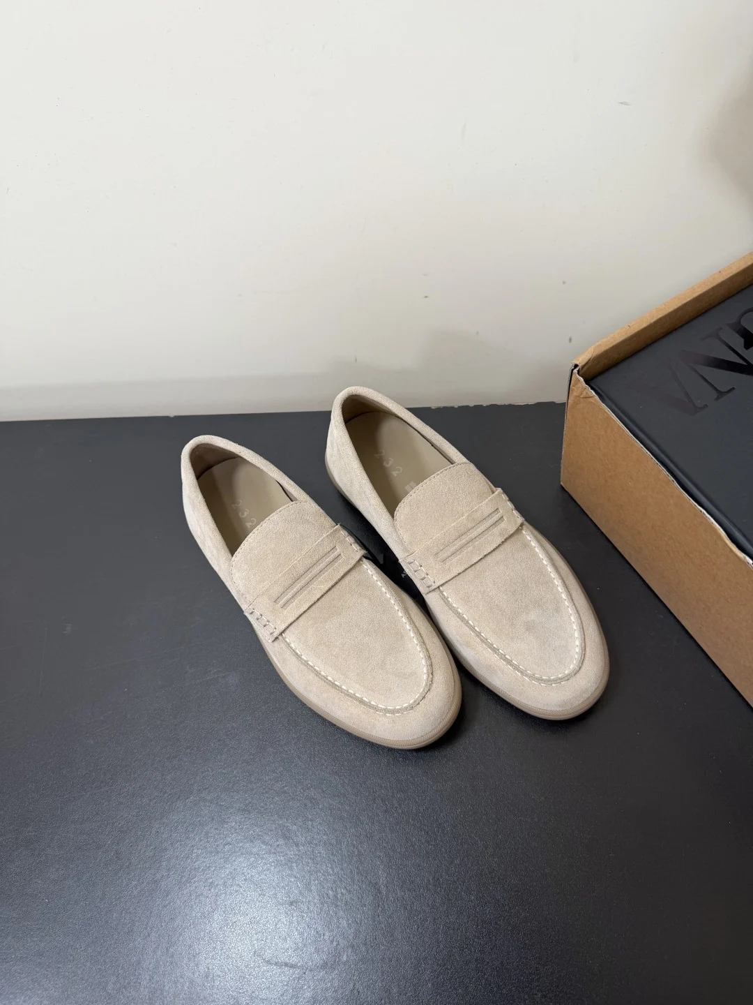 ZEGNA Loafers Suede Leather Beige EU39-45 C50202609110767 - Image 2