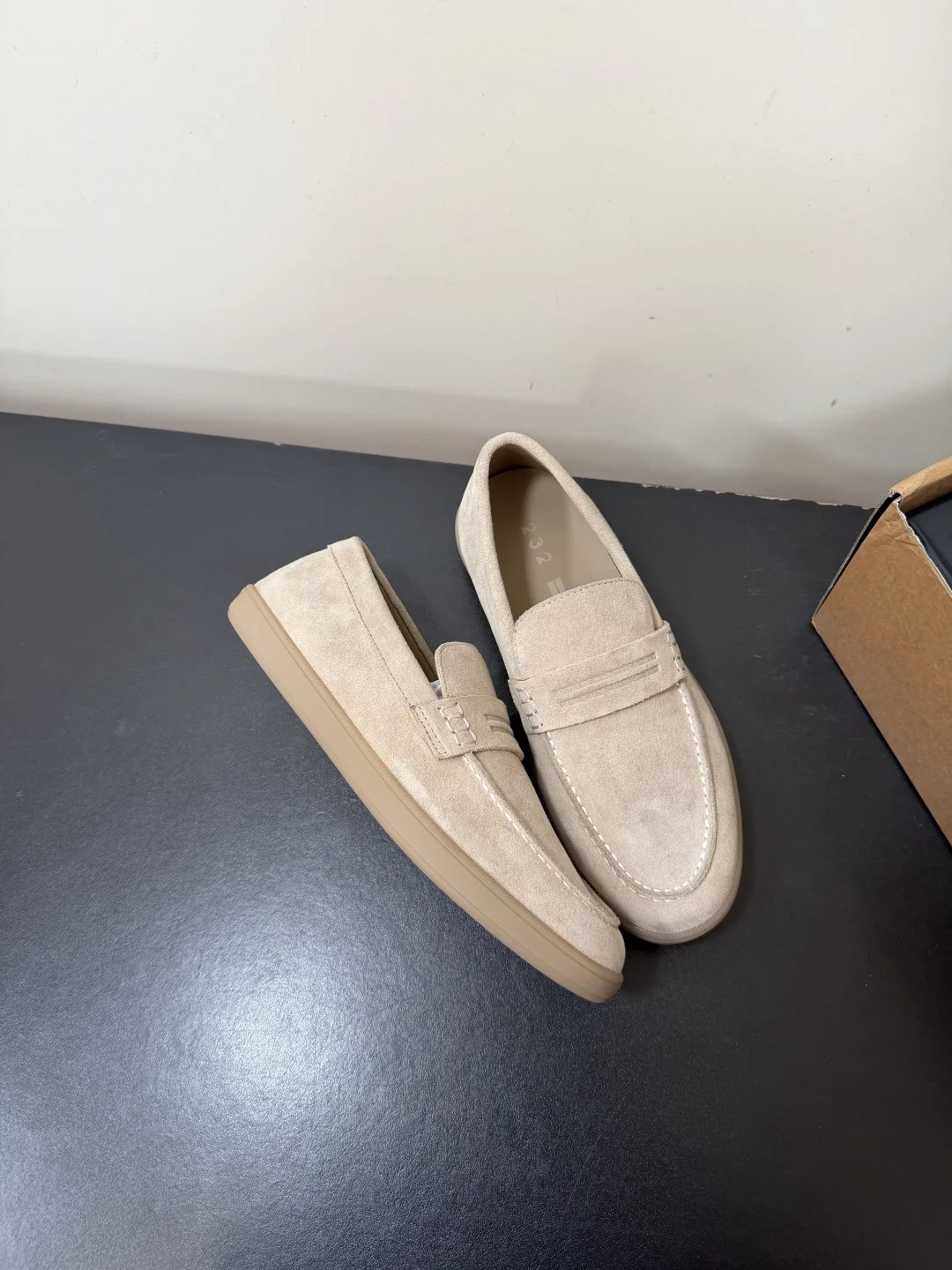 ZEGNA Loafers Suede Leather Beige EU39-45 C50202609110767 - Image 5