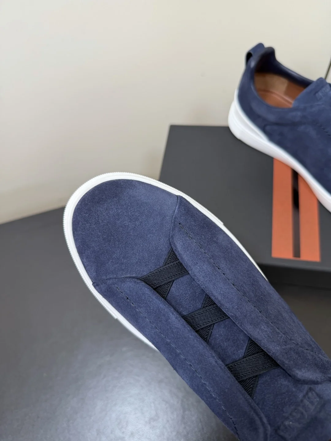 ZEGNA Slides Leather TPU Blue-White EU39-46 C50202609110785 - Image 6