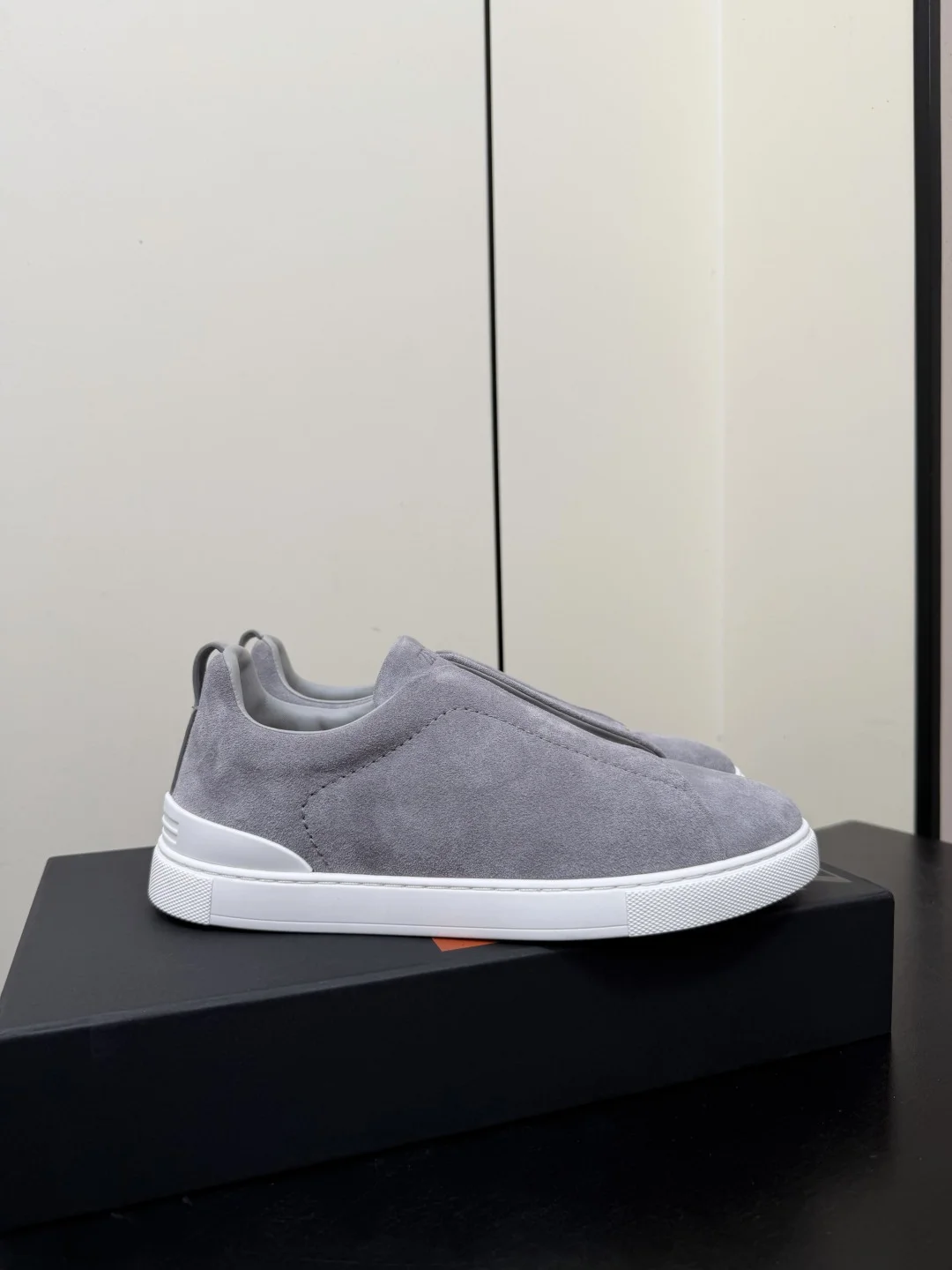 ZEGNA Sneakers Calf Leather Grey-White EU39-46 C50202609110780 - Image 4