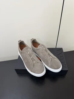 Alternative view of ZEGNA Sneakers Calf Leather Grey-White EU39-46 C50202609110782