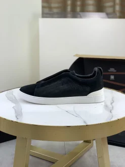 ZEGNA Sneakers Canvas Rubber Black-White EU39-44 D60202609110942