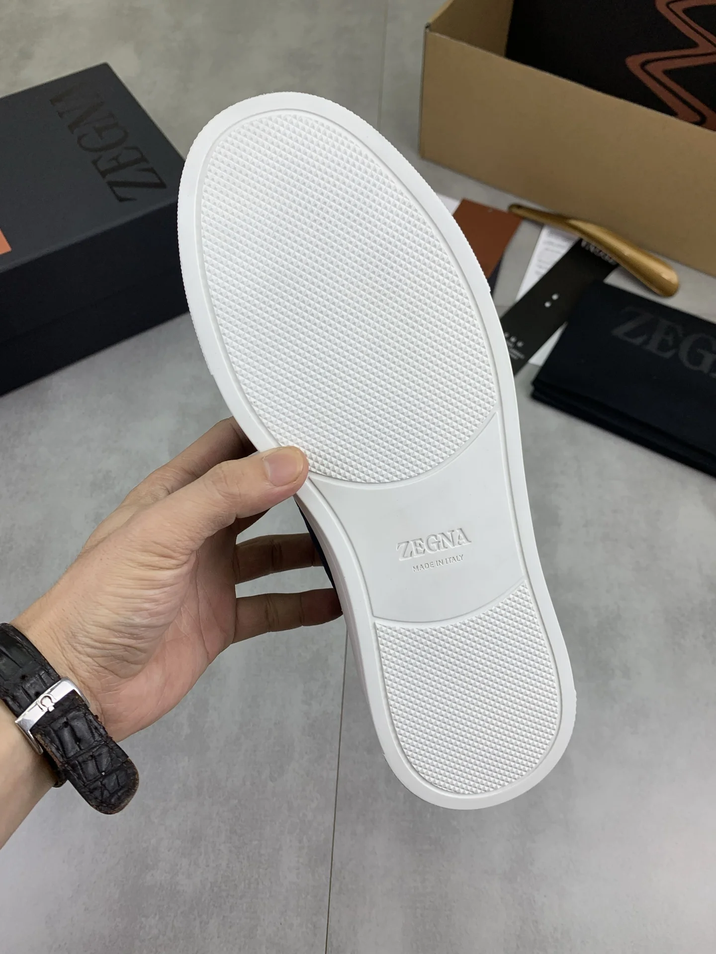 ZEGNA Sneakers Canvas Rubber Blue-White EU39-44 D60202609110945 - Image 9