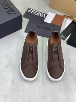 Alternative view of ZEGNA Sneakers Canvas Rubber Brown-White EU39-44 D60202609110944