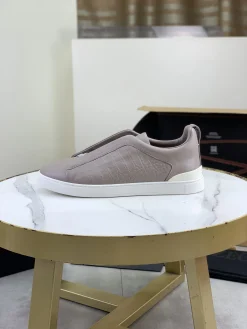 ZEGNA Sneakers Canvas Rubber Taupe-White EU39-44 D60202609110939