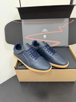 Alternative view of ZEGNA Sneakers Suede Calf Leather Blue-Brown EU39-47 C20202609110772