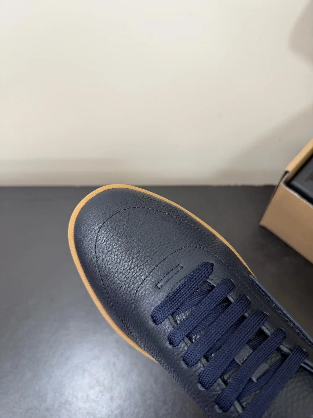 ZEGNA Sneakers Suede Calf Leather Blue-Brown EU39-47 C20202609110772 - Image 6