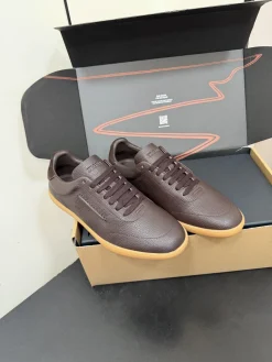 Alternative view of ZEGNA Sneakers Suede Calf Leather Brown-Tan EU39-47 C20202609110771