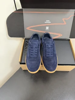 ZEGNA Sneakers Suede Calfskin Blue-Tan EU39-47 C20202609110778