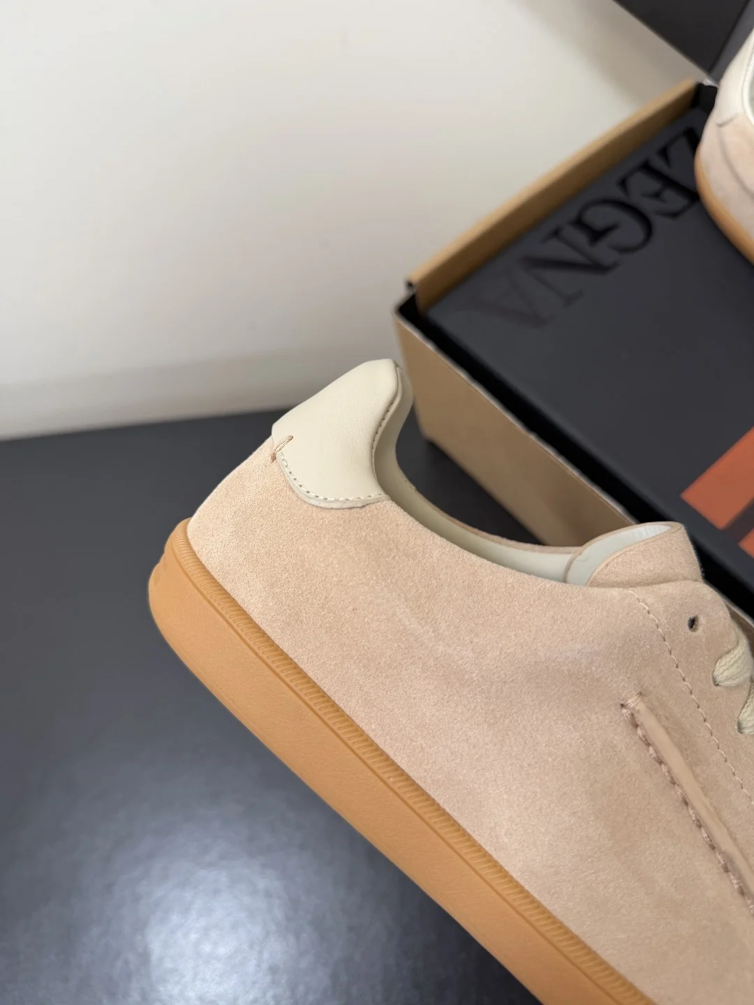 ZEGNA Sneakers Suede Leather Beige-Brown EU39-47 C20202609110775 - Image 7