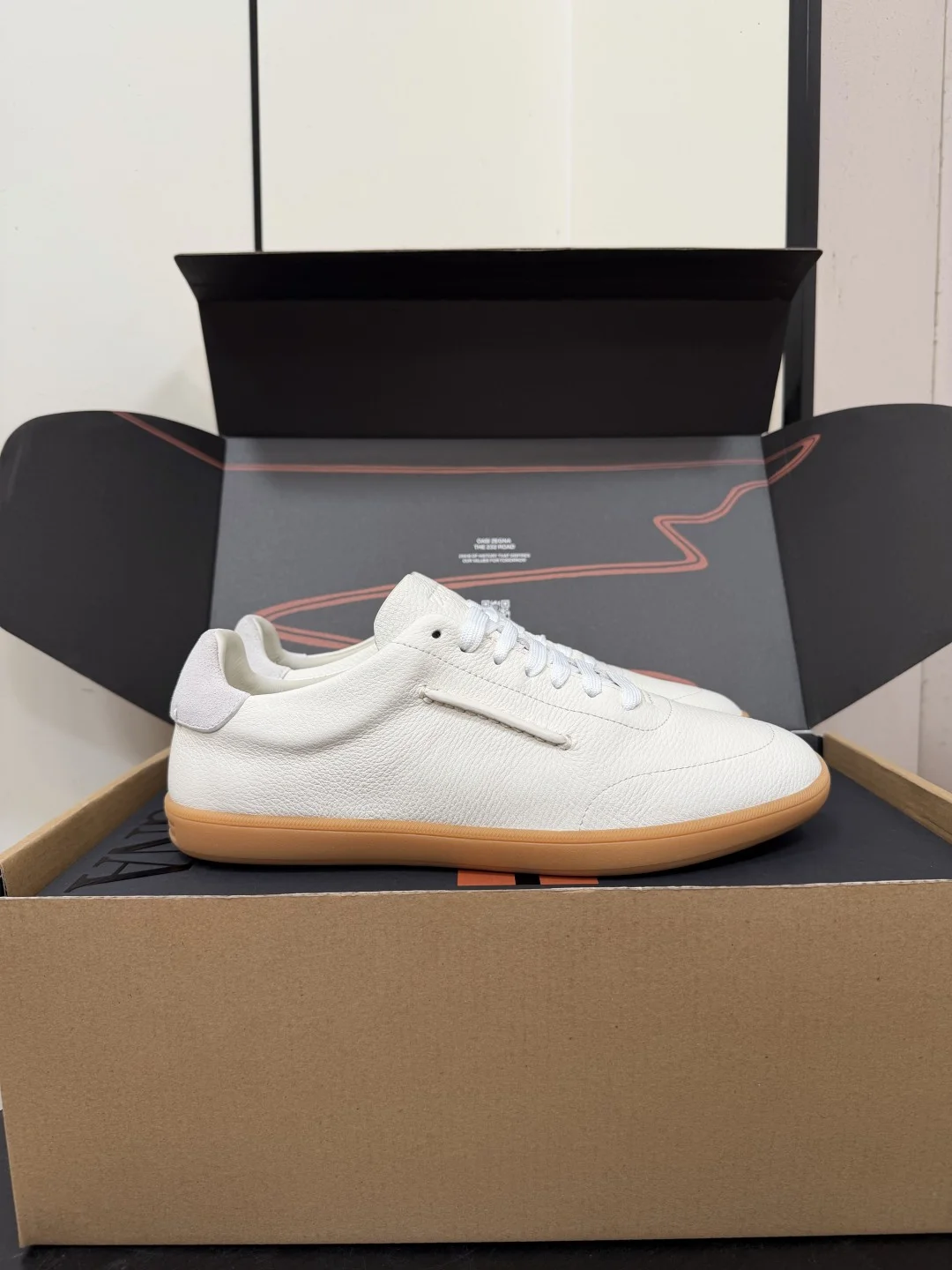 ZEGNA Sneakers Suede Leather Cream-Brown EU39-47 C20202609110770 - Image 4