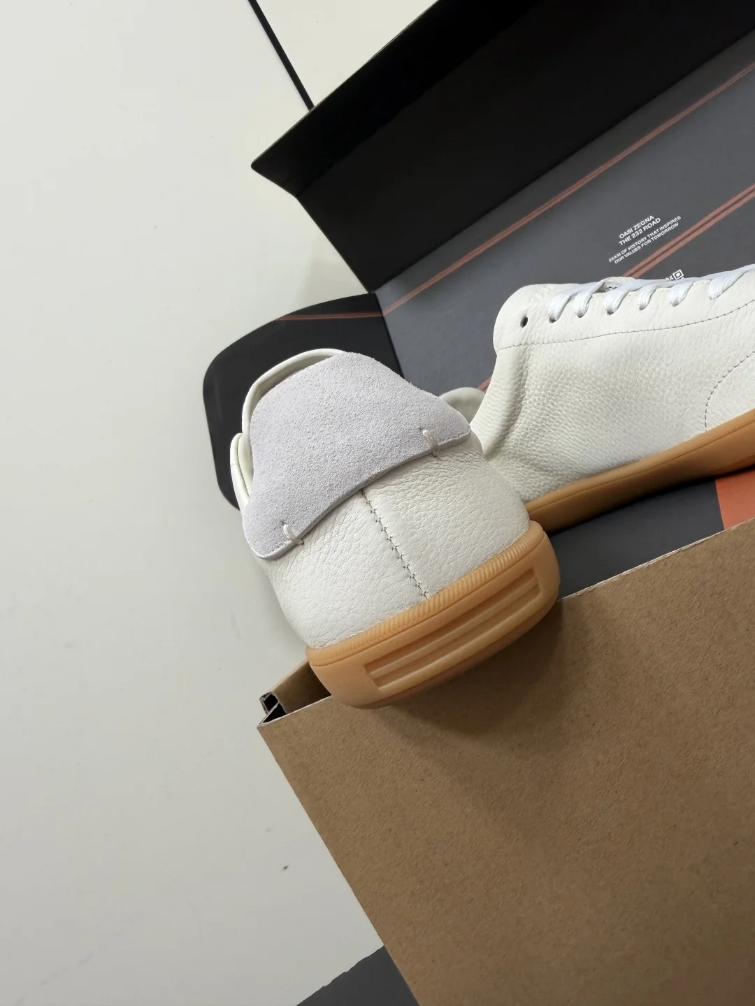 ZEGNA Sneakers Suede Leather Cream-Brown EU39-47 C20202609110770 - Image 9