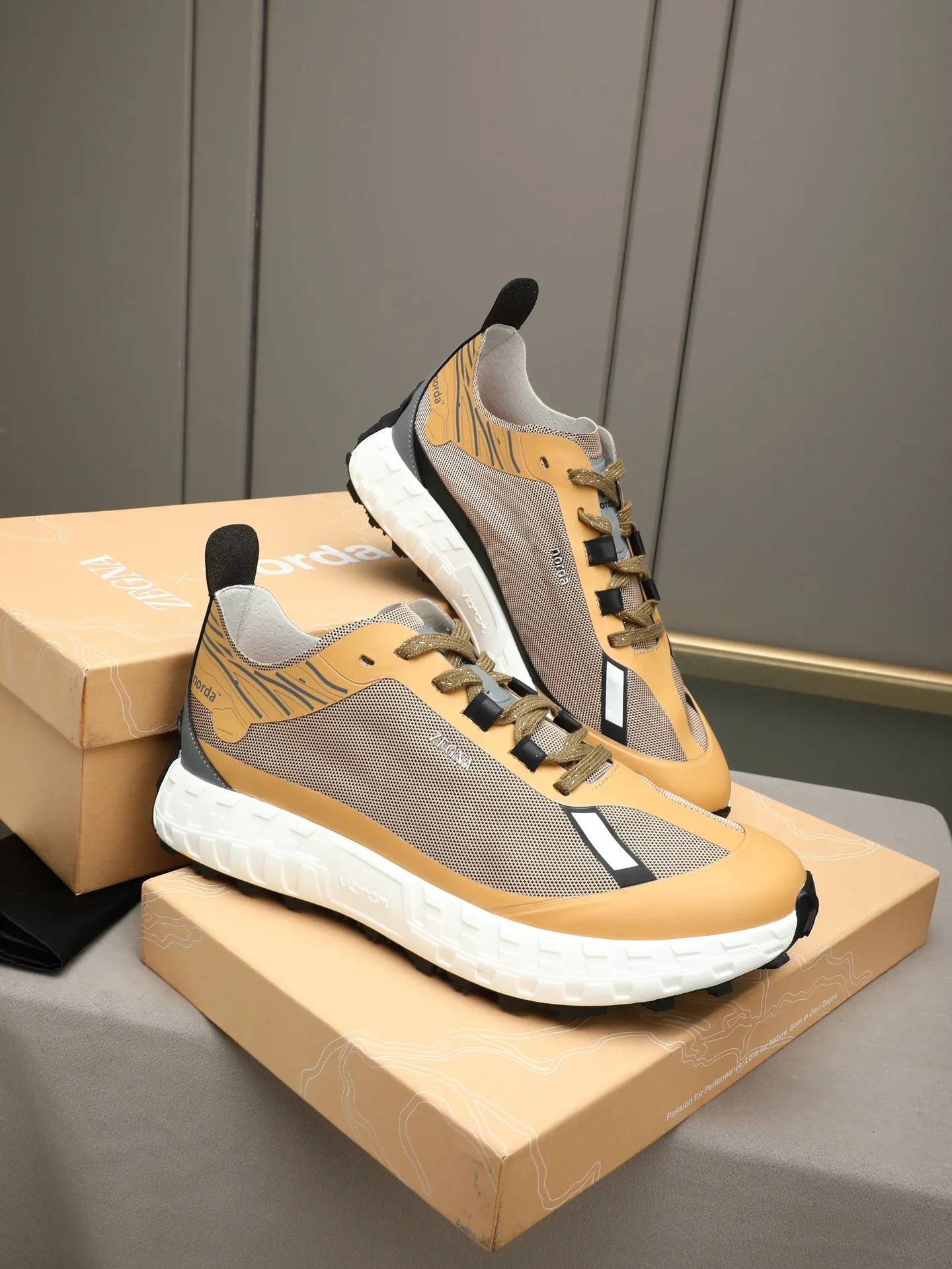 ZEGNA Sneakers Tan-White EU39-44 B80202609112041 - Image 4