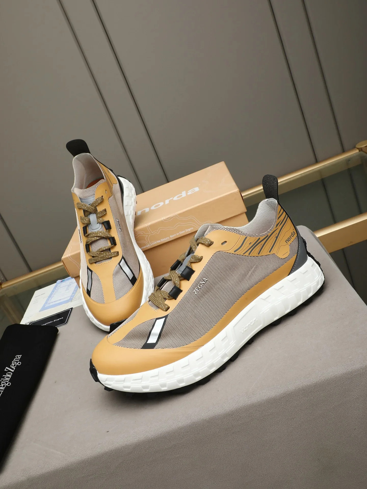 ZEGNA Sneakers Tan-White EU39-44 B80202609112041 - Image 8