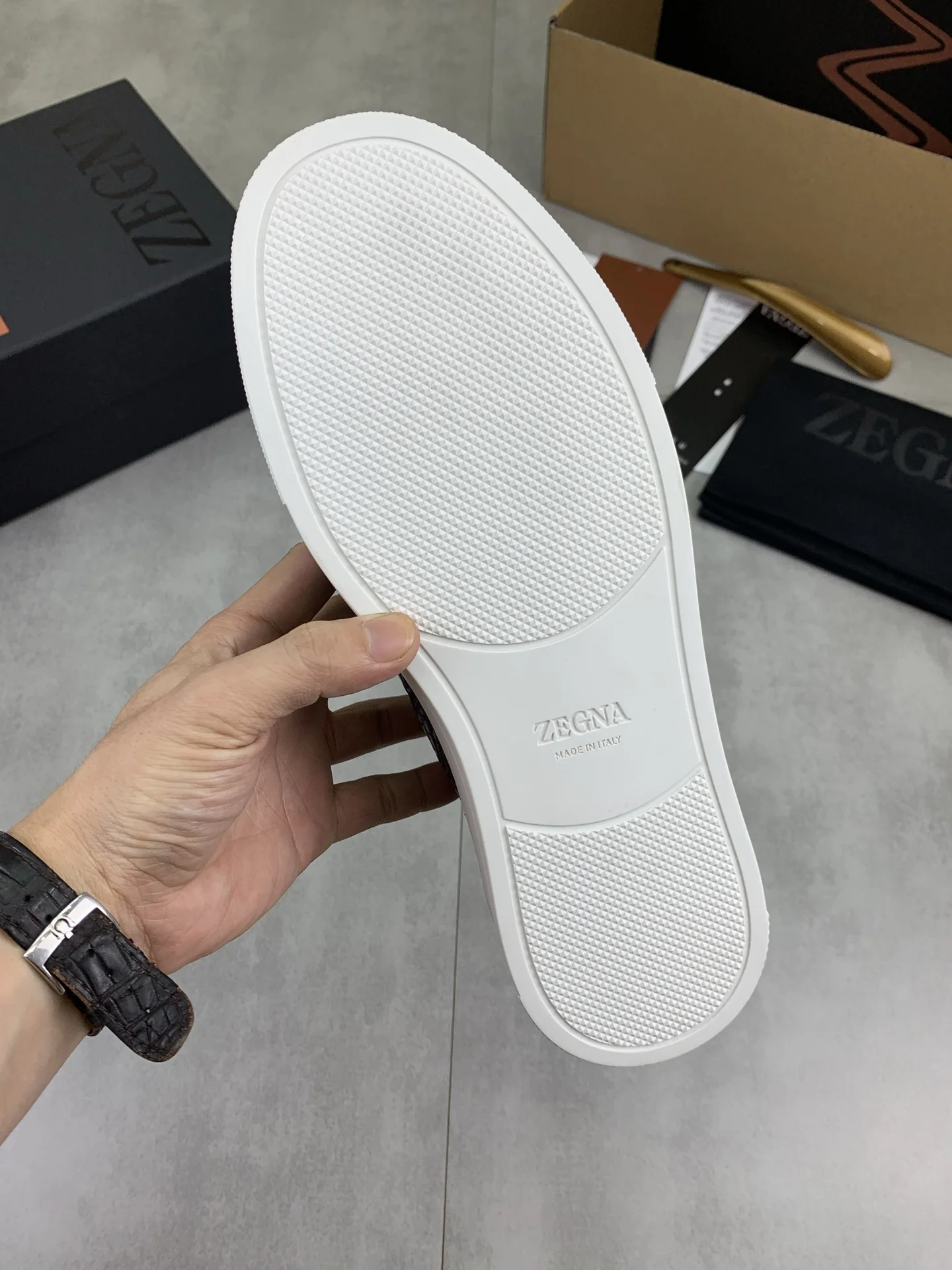 ZEGNA Sneakers Waterproof Canvas Blue-White EU39-44 D60202609110940 - Image 9