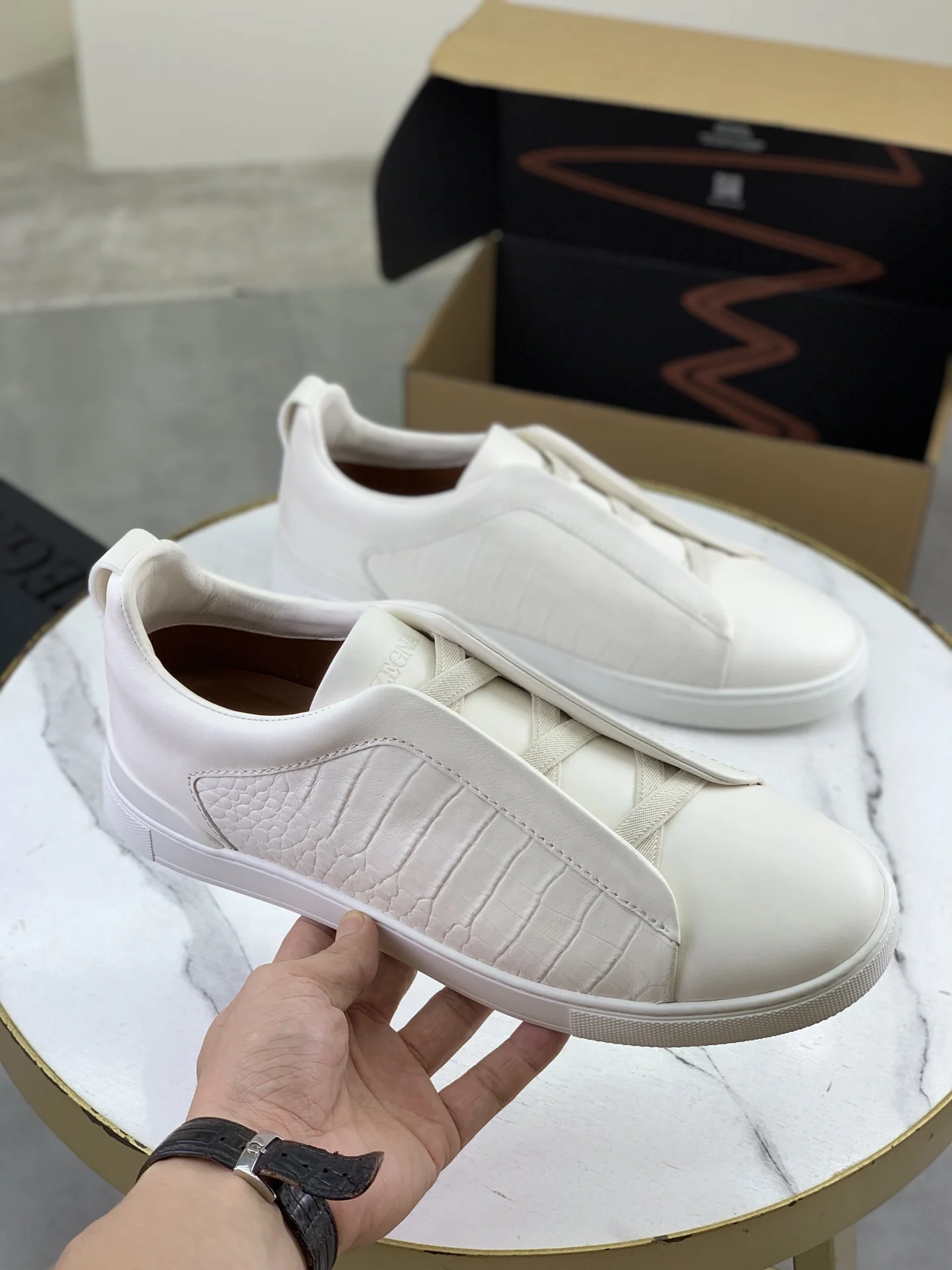 ZEGNA Sneakers Waterproof Canvas White EU39-44 D60202609110937 - Image 3