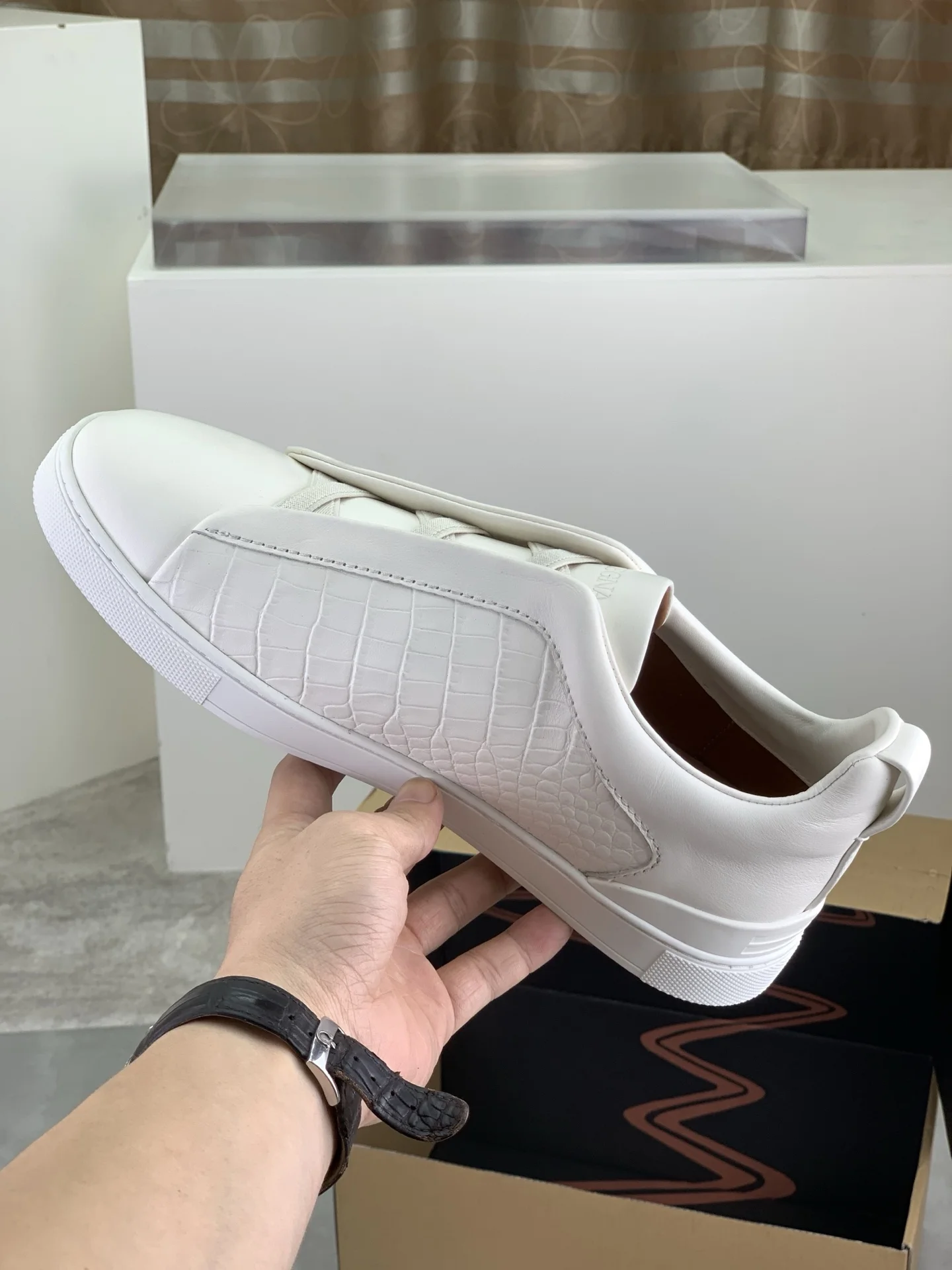 ZEGNA Sneakers Waterproof Canvas White EU39-44 D60202609110937 - Image 6