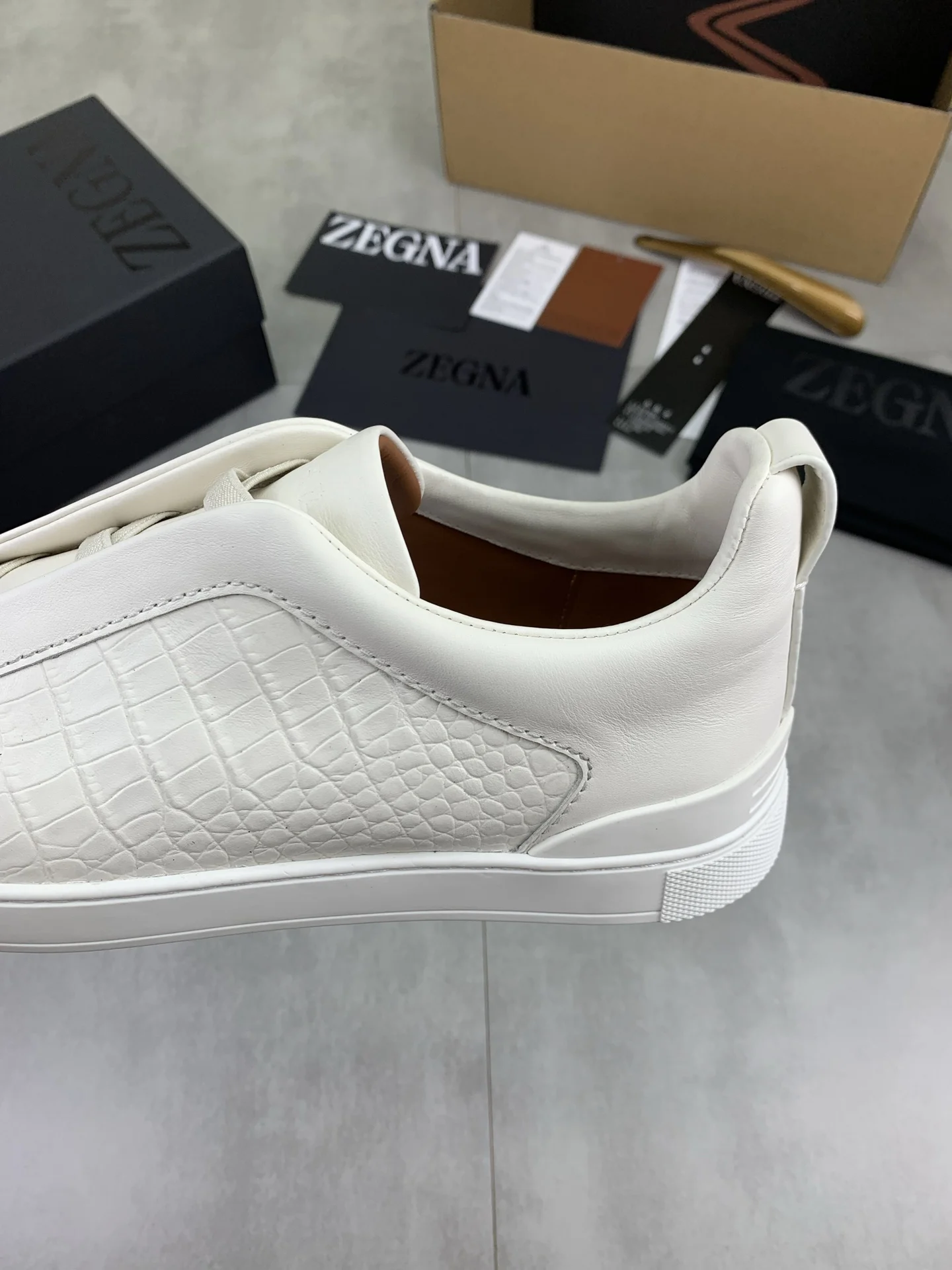 ZEGNA Sneakers Waterproof Canvas White EU39-44 D60202609110937 - Image 7