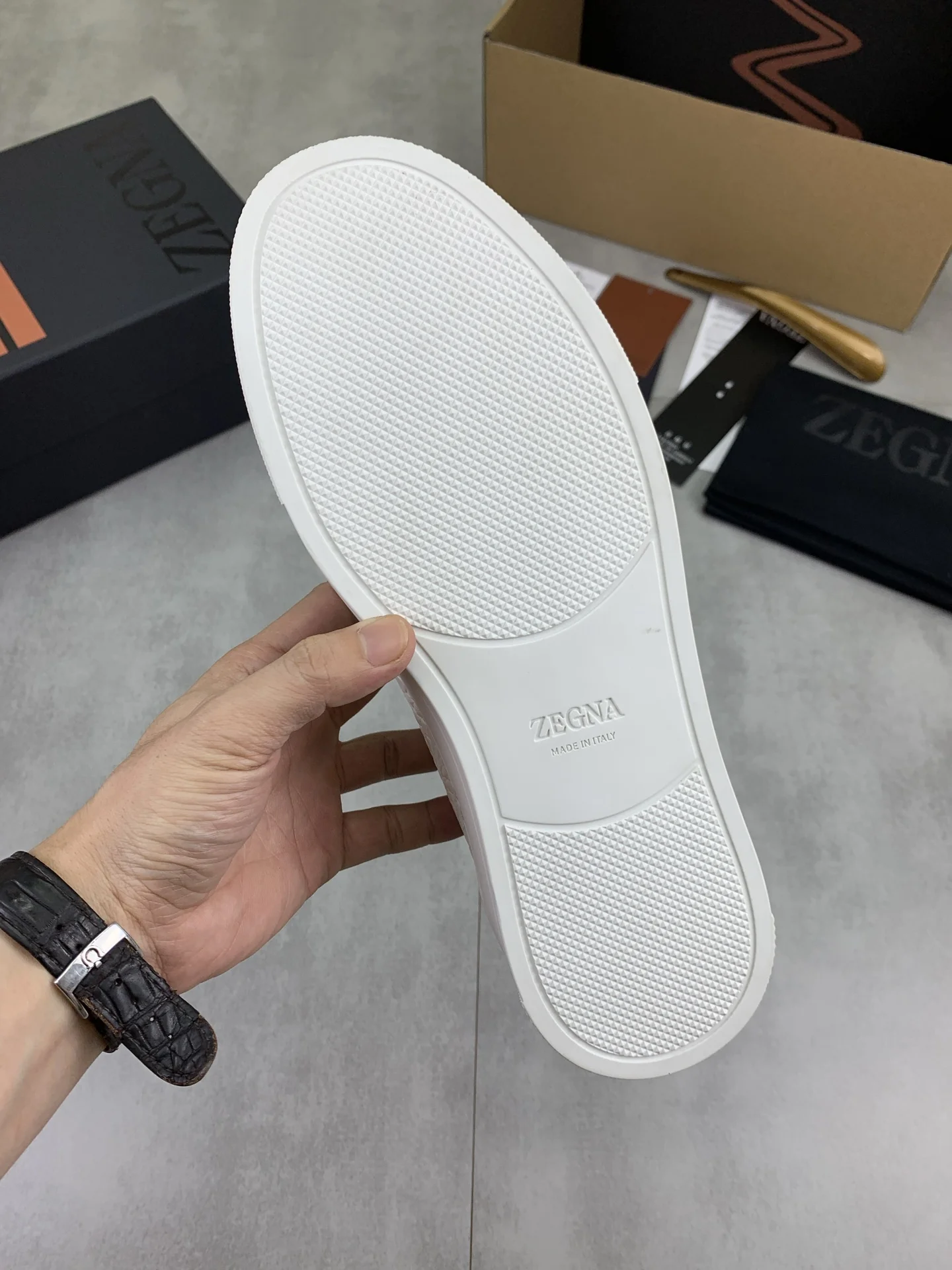 ZEGNA Sneakers Waterproof Canvas White EU39-44 D60202609110937 - Image 8